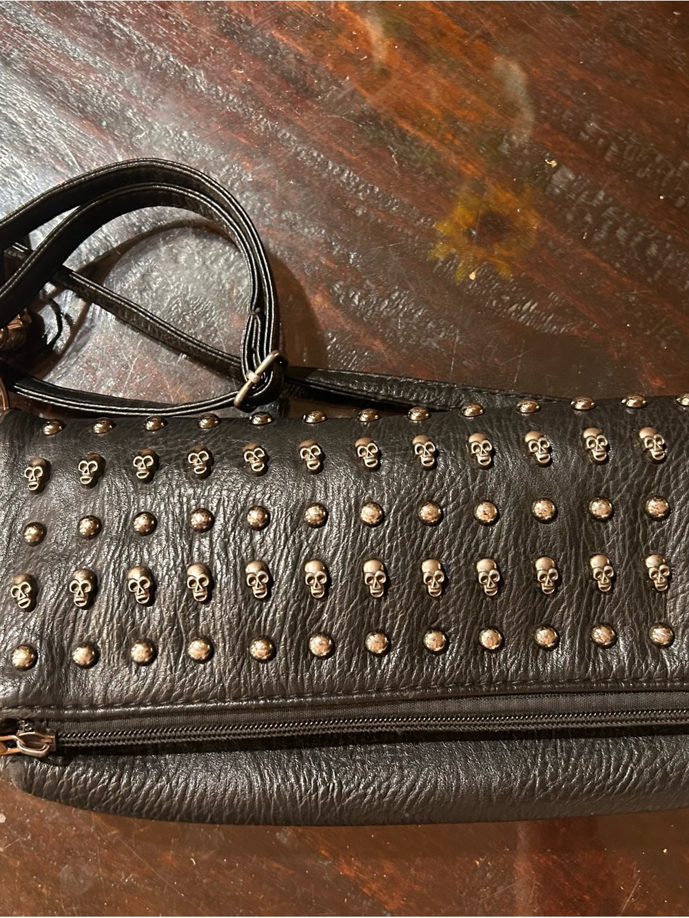 Torrid Black Skull-Studded Women’s Shoulder Bag